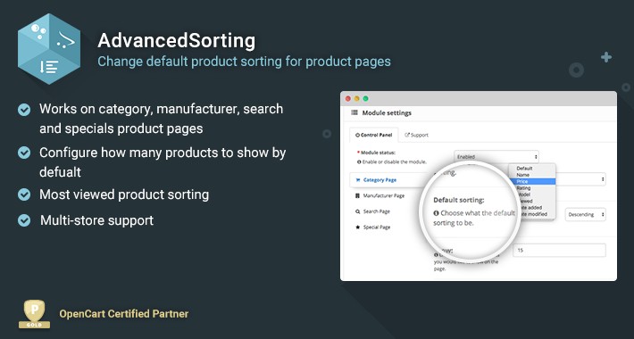 Advanced Sorting - Change default sorting for Product Pages