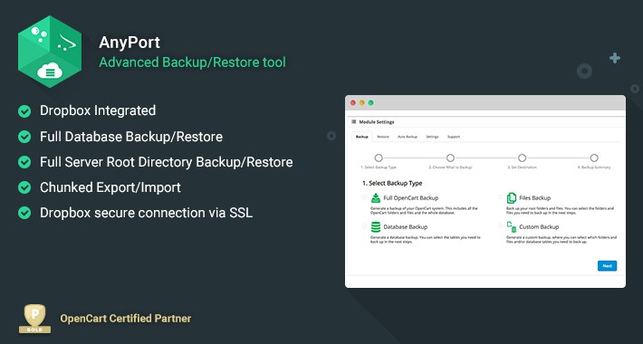 AnyPort - Backup / Automatic Restore to Cloud Storage Services